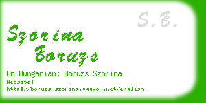 szorina boruzs business card